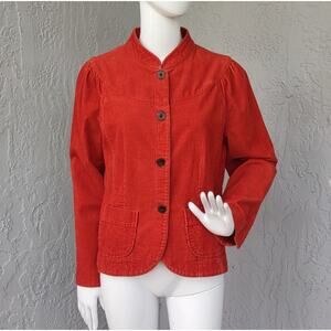 Willi Smith red/orange corduroy cotton vintage blazer suit jacket sz M